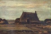 Vincent Van Gogh Farmhouse with Peat Stacks (nn04) oil painting artist